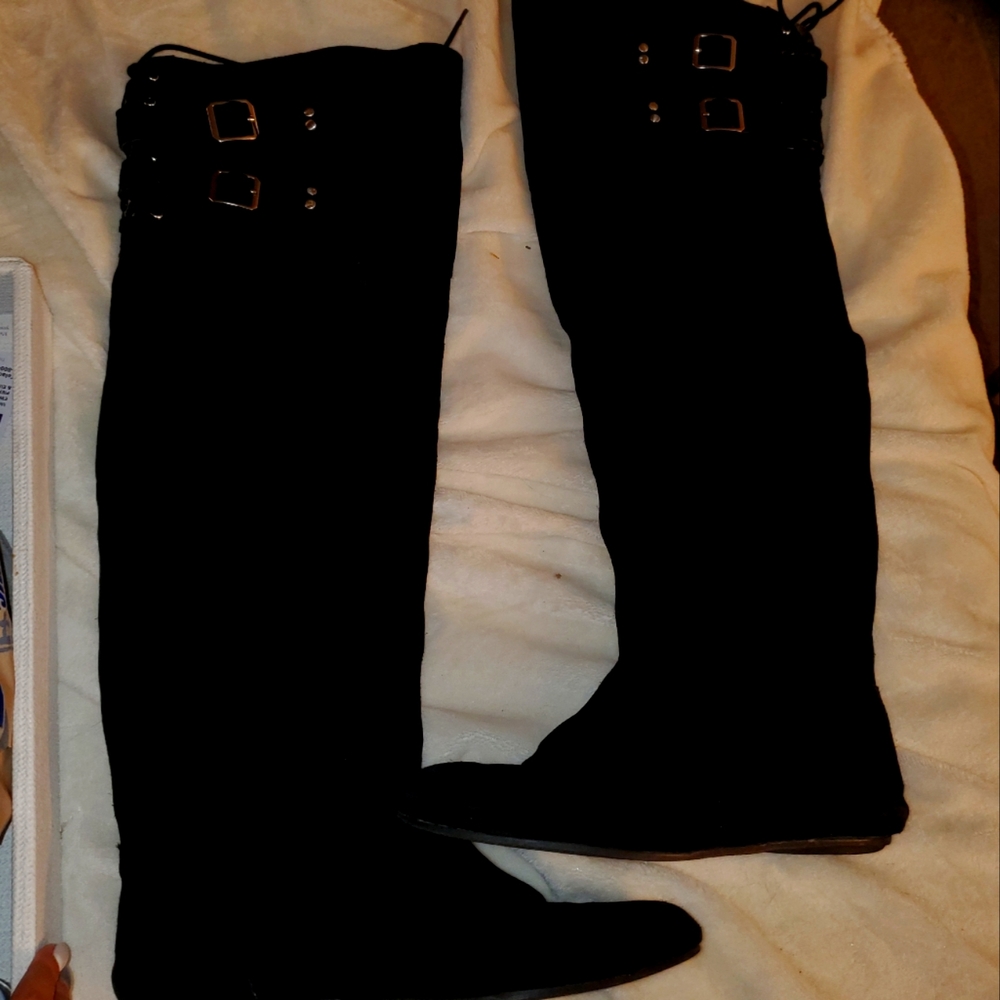 Over-the-knee Upper Leather boots